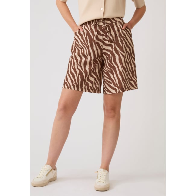 Bermuda imprimé animalier Climatyl marron animalier <span itemprop=