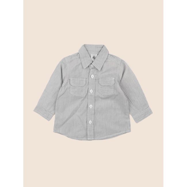 Chemise - Très bon état gris <span itemprop=