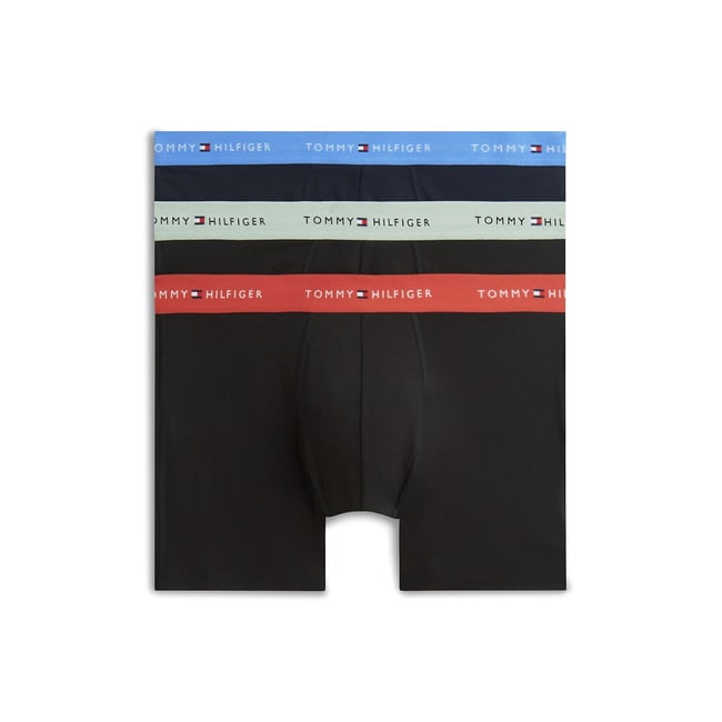 Lote de 3 boxers Signature azul + cinzento + vermelho <span itemprop=