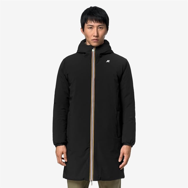 Parka longue, réversible, JACOB ST WARM noir/vert <span itemprop=