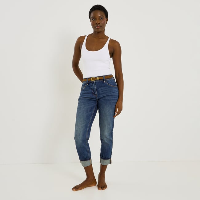 Jean boyfriend SEATLLE BF01 bleu dark stone <span itemprop=