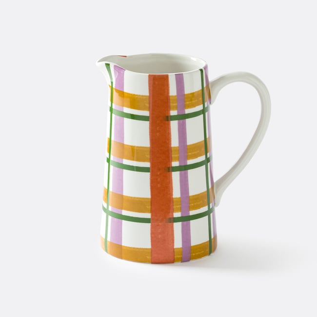 Kael Checked Earthenware Jug multi-coloured LA REDOUTE INTERIEURS