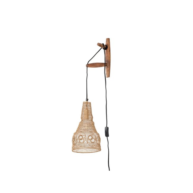 Applique murale en bois de Manguier réglable - BOHEME Couleur doré <span itemprop=