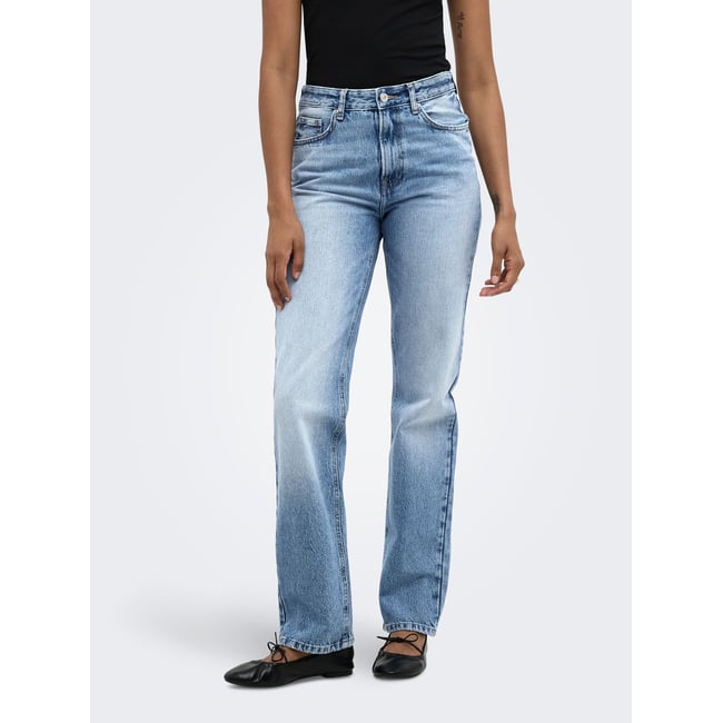 Jean Coupe Droite medium blue denim <span itemprop=