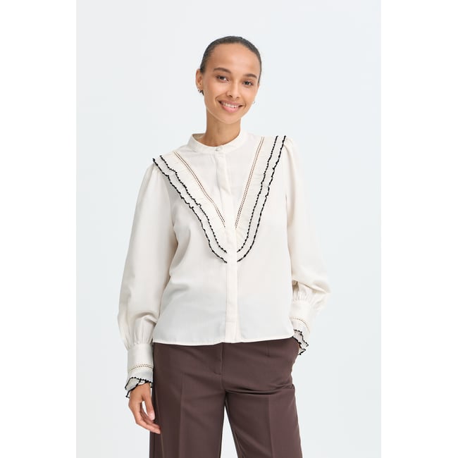 Á manches longues blanc marshmallow <span itemprop=