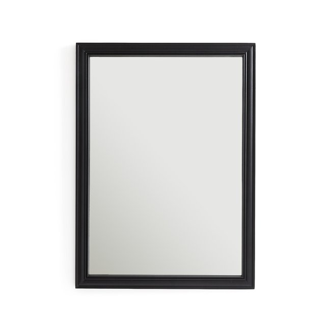 Miroir rect. en manguier massif 70x100cm, Afsan noir <span itemprop=