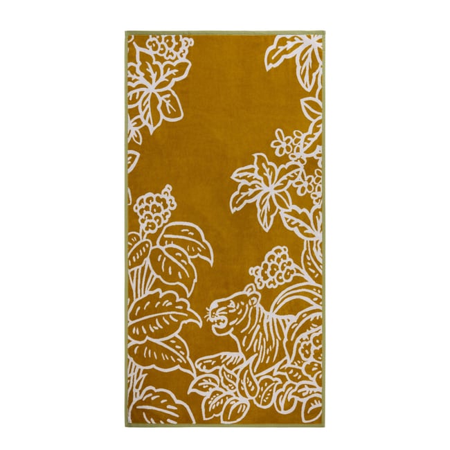 Drap De Plage en Toucher velours motif jungle TIGRIS - MADURA