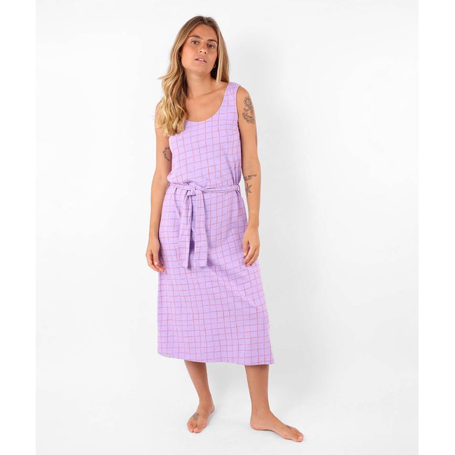 Robe débardeur ceinturée jersey  PISCINA pacific purple <span itemprop=
