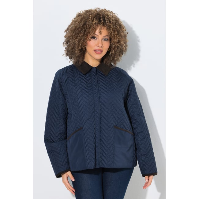 Veste matelassée HYPRAR, modèle déperlant bleu de minuit <span itemprop=