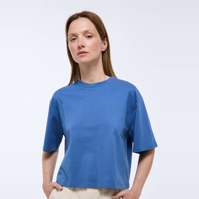 T-shirt court uni en coton BIO GOTS - MONOPRIX