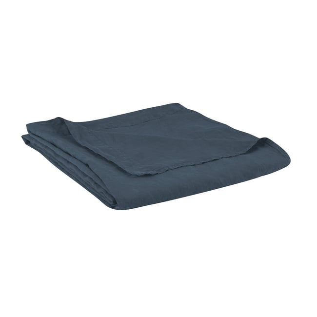 Drap plat en lin lavé, RÊVE DE LIN - BLANC CERISE