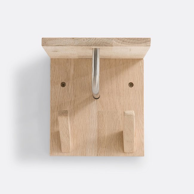 Slofia Light Oak 2-krog væg knagerække naturlig LA REDOUTE INTERIEURS