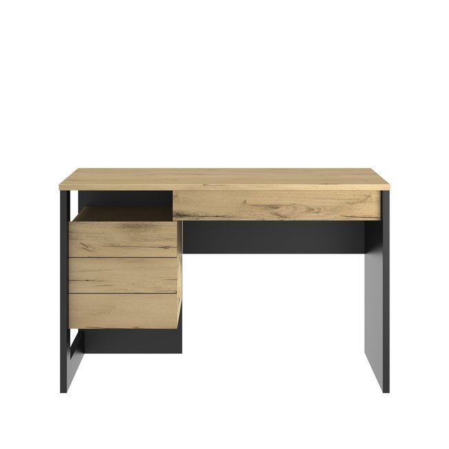 Bureau avec rangement RUSSEL Couleur marron <span itemprop=