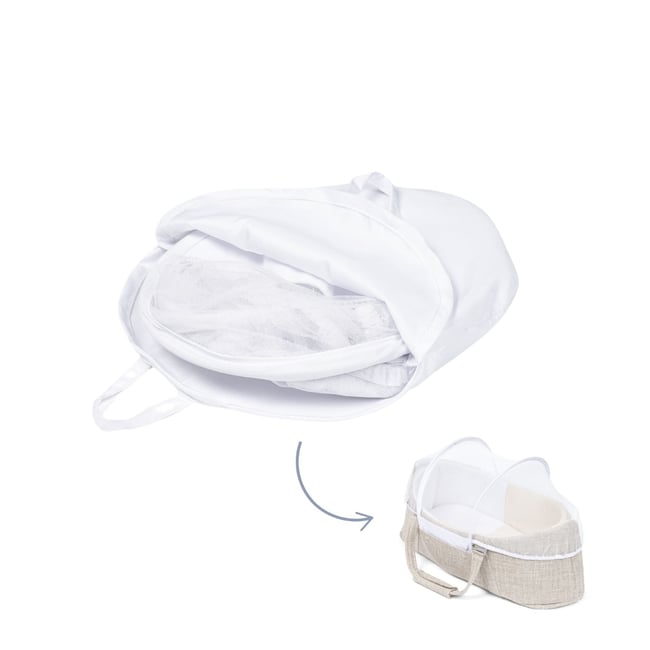 Moustiquaire couffin bébé protectrice blanc <span itemprop=