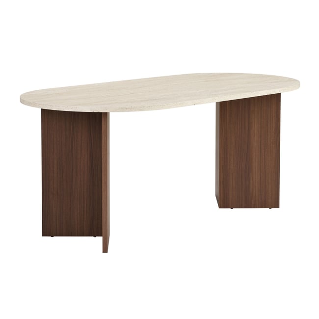 Table à manger avec bords arrondis - SABLE - CALICOSY