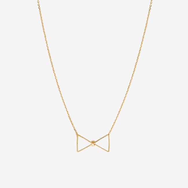 Collier doré - nœud pap doré <span itemprop=