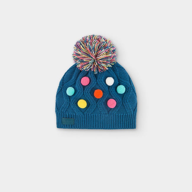 Bonnet à pois noir <span itemprop=