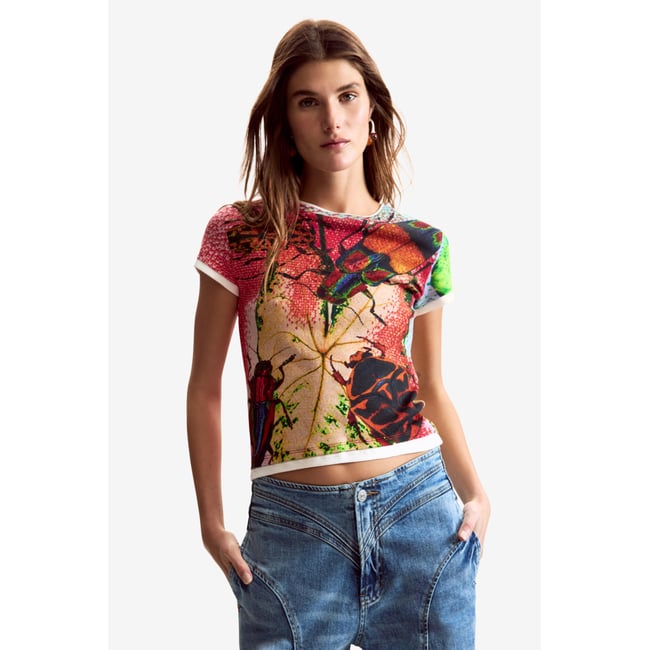 T-shirt conçue par mr. christian lacroix multicolore <span itemprop=