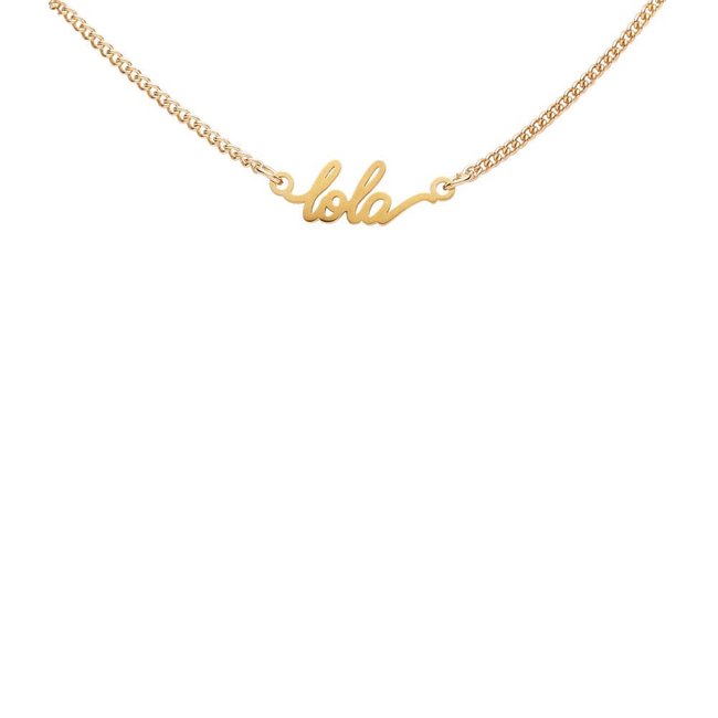 Bracelet fantaisie prénom LOLA doré <span itemprop=