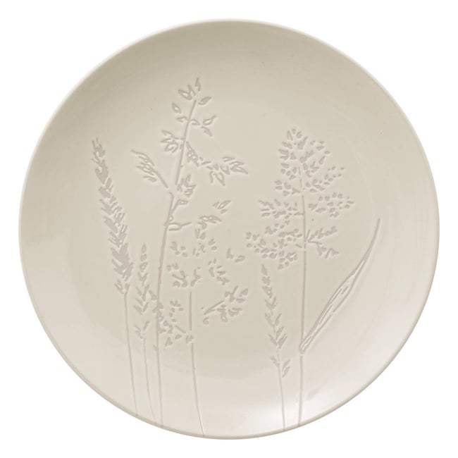 Lot de 6 assiettes plates en céramique ELSA Couleur blanc <span itemprop=