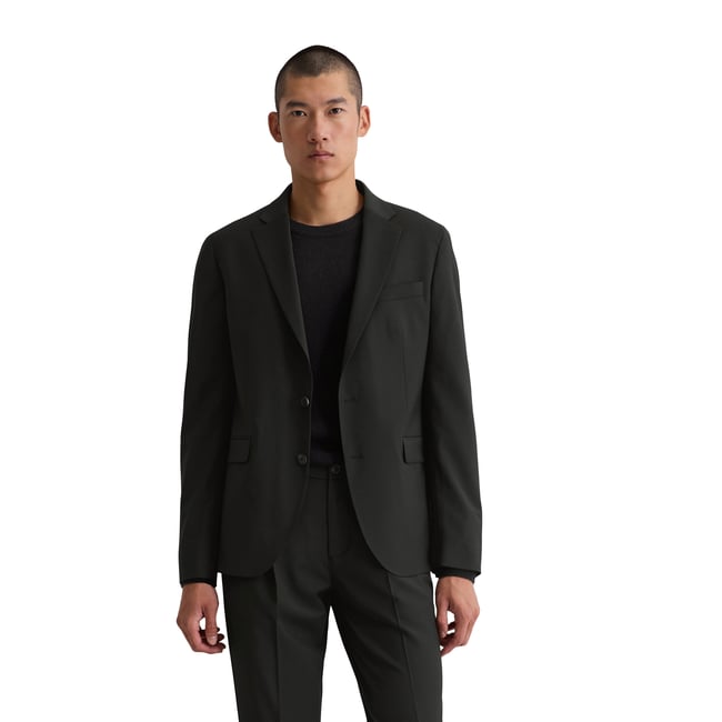 Veste shaped en Technical Wool Blend noir <span itemprop=