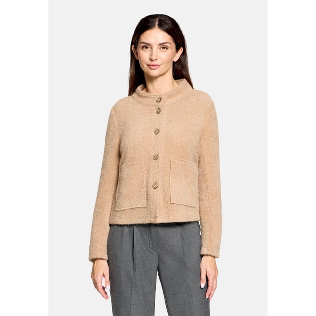 Veste blazer à boutons beige <span itemprop=