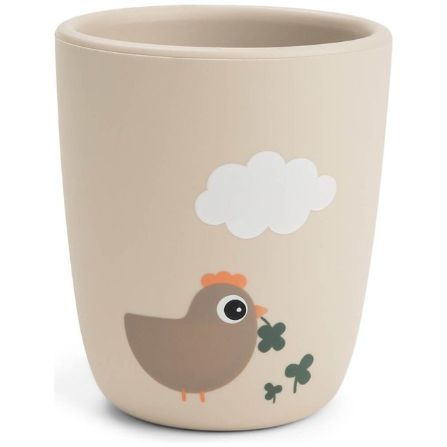 Mini gobelet en silicone Couleur sable <span itemprop=