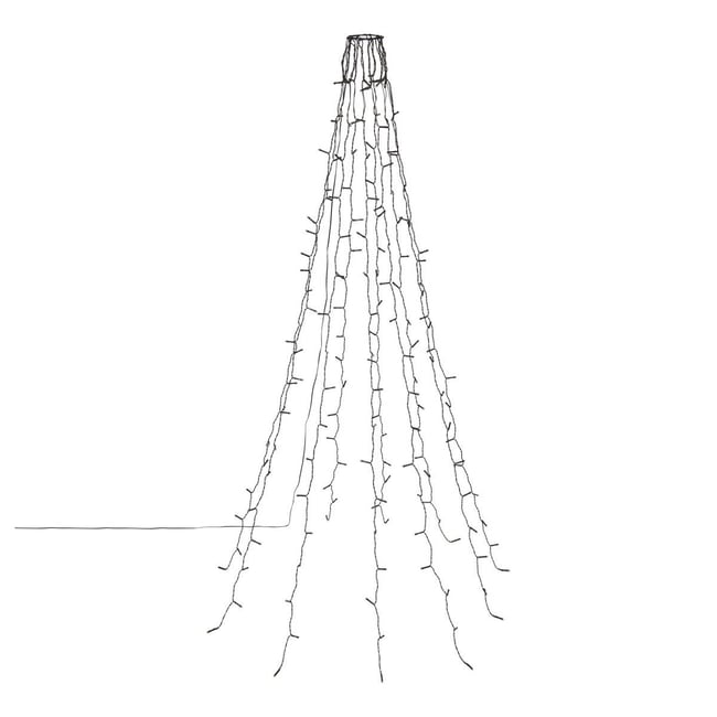 Robe lumineuse d'extérieur 165 cm 170 LED multicolore fil vert 13 fonctions sur secteur - FEERIC LIGHTS & CHRISTMAS