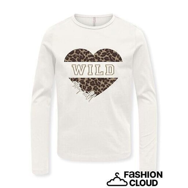 T-shirt maniche lunghe, stampa davanti - KIDS ONLY