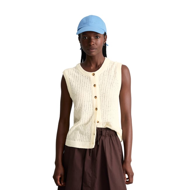Cardigan sans manches slim en doux mélange de coton organique - MARC O’POLO DENIM