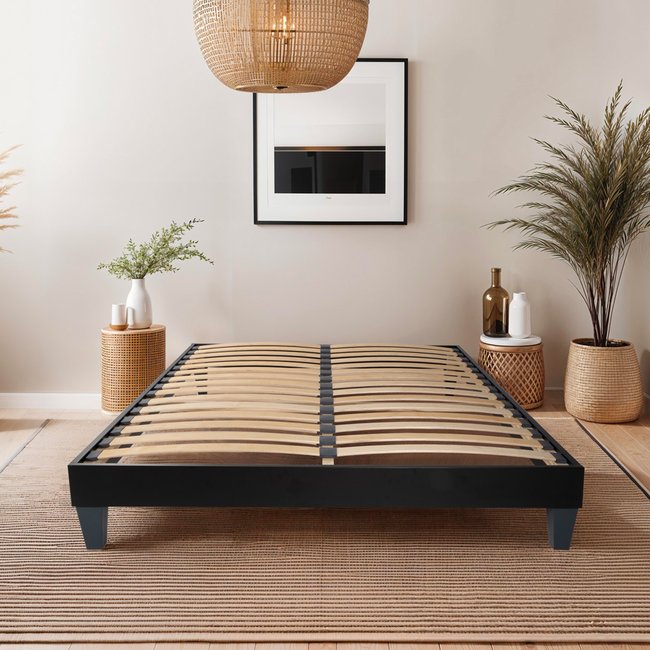 Sommier monolattes BLANDICE Couleur noir <span itemprop=