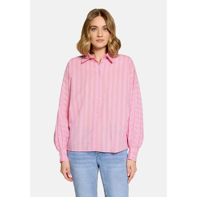 Chemisier oversize à rayures rosé/pink <span itemprop=
