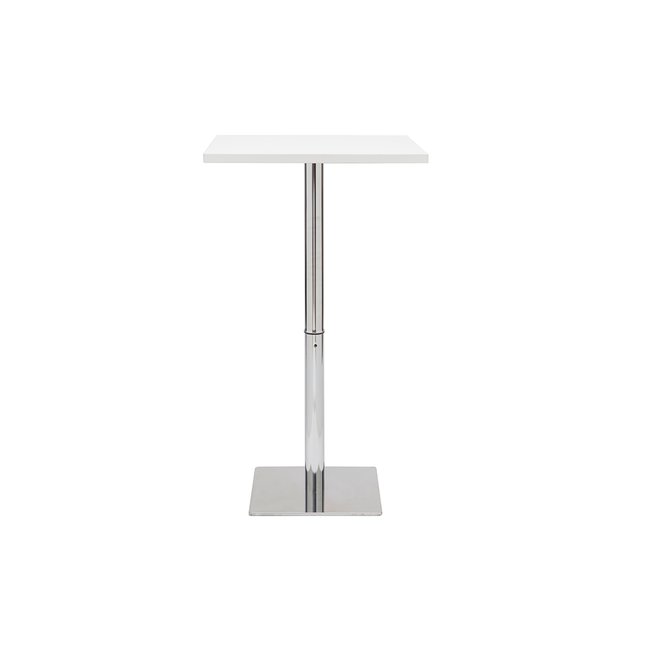Table de bar design carrée blanche L60 cm JACK Couleur blanc <span itemprop=