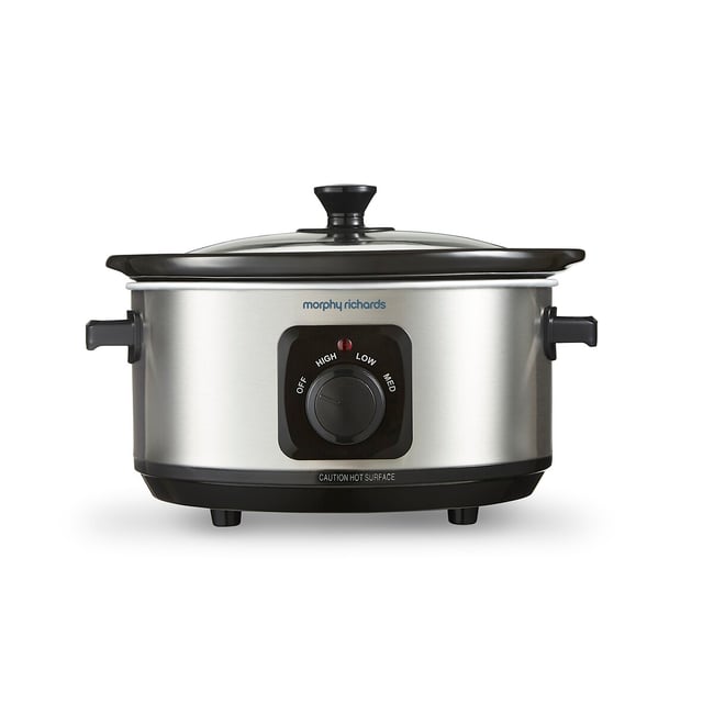 Stainless Steel 3.5L Slow Cooker - 460017, silver-coloured, MORPHY RICHARDS