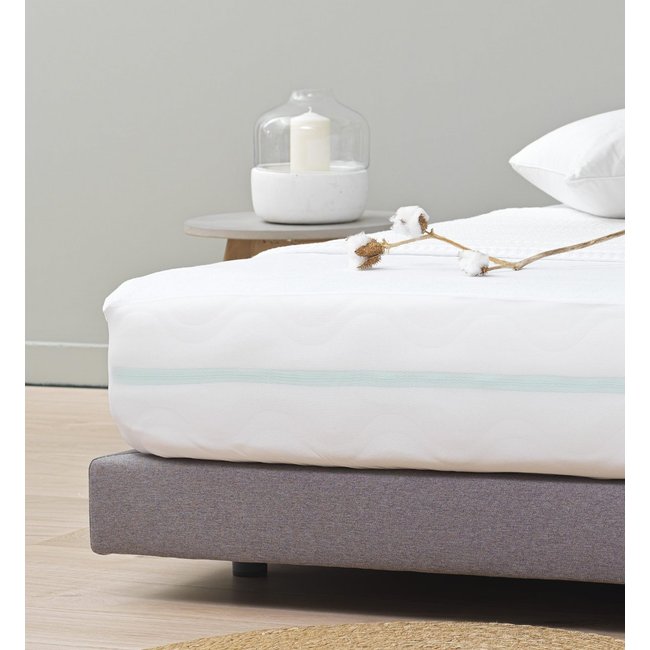 Alèse Adulte Imperméable BOUCLETTE COTON BIO Couleur blanc <span itemprop=