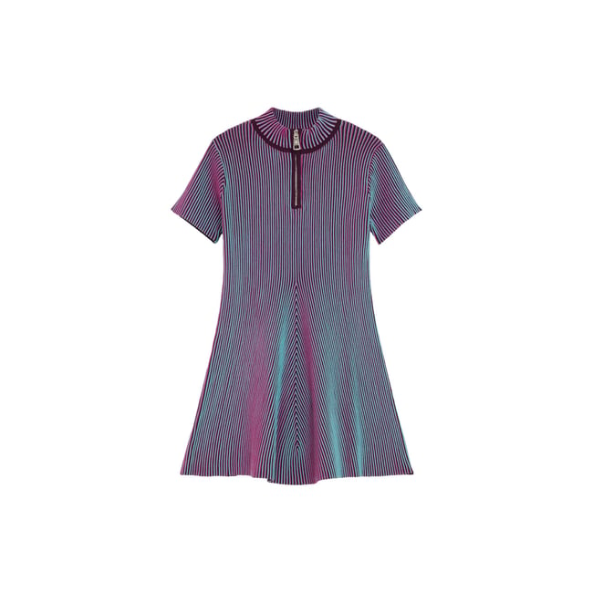 Robe à col montant rouge <span itemprop=