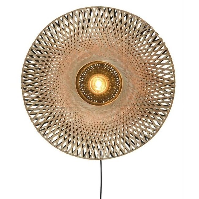 Applique murale Bambou KALIMANTAN Couleur noir et naturel <span itemprop=