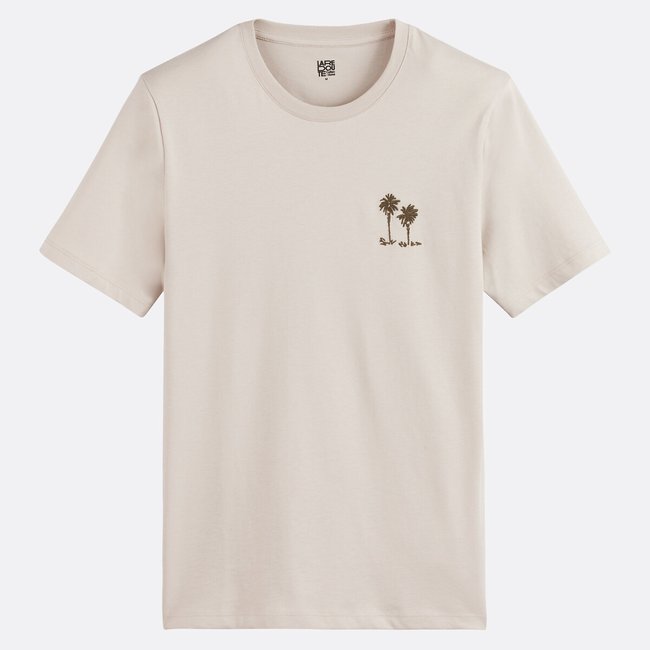 T-Shirt mit rundem Ausschnitt und Stickerei beige LA REDOUTE COLLECTIONS