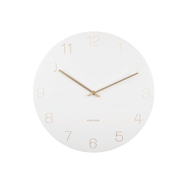 Horloge Murale Acier CHARM Couleur blanc <span itemprop=