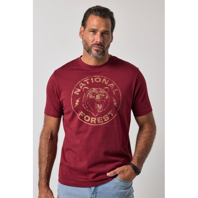 T-shirt à manches courtes et imprimé marron cuivre <span itemprop=