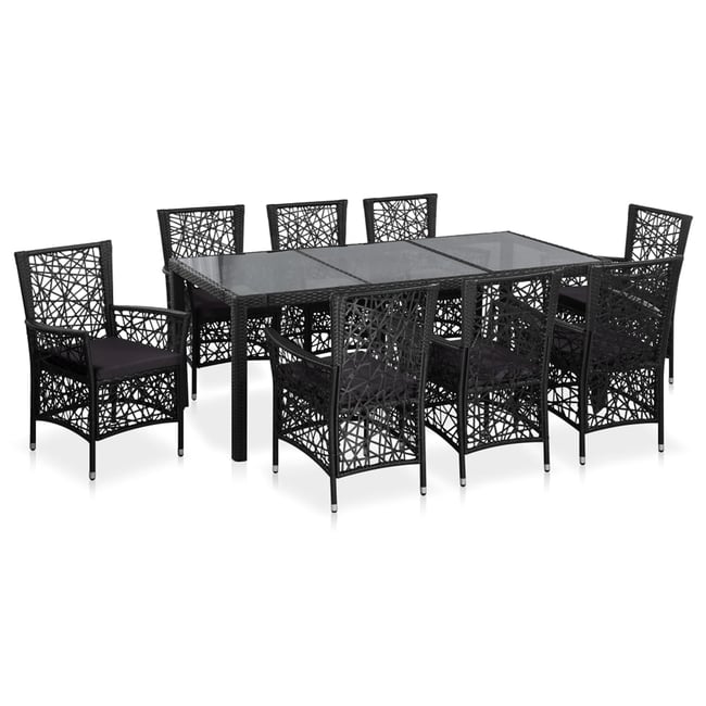 Salon de jardin au style contemporain noir <span itemprop=