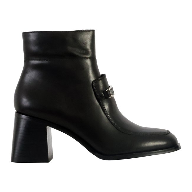 Bottine Cuir Viana noir <span itemprop=
