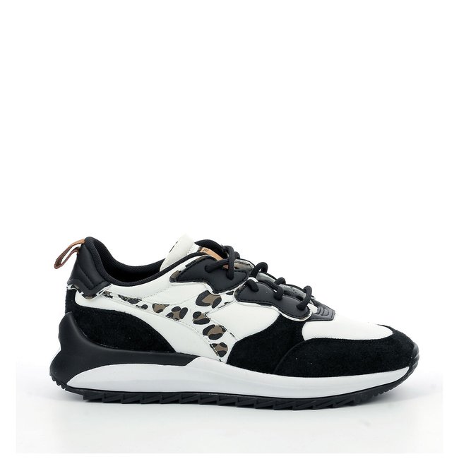 Baskets Jolly Animalier blanc/noir <span itemprop=