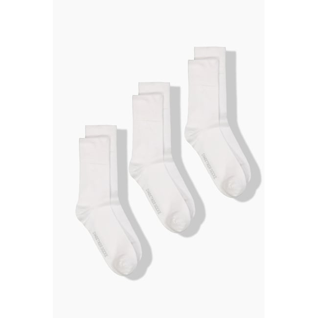 Lot de 3 paires de chaussettes blanc neige <span itemprop=
