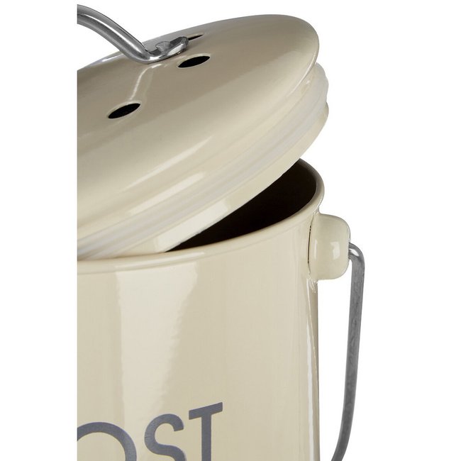 Durable Compost Bin in Cream, cream, SO'HOME