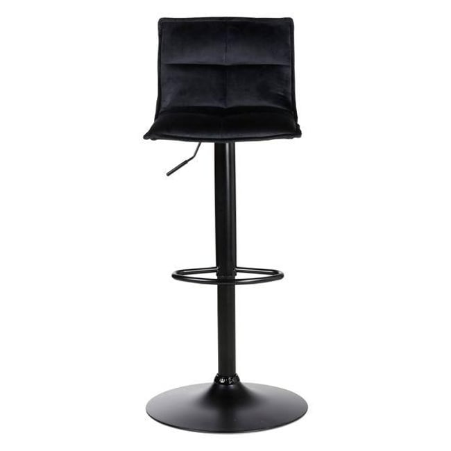 Tabouret de bar en velours  réglable Jordi Couleur noir <span itemprop=