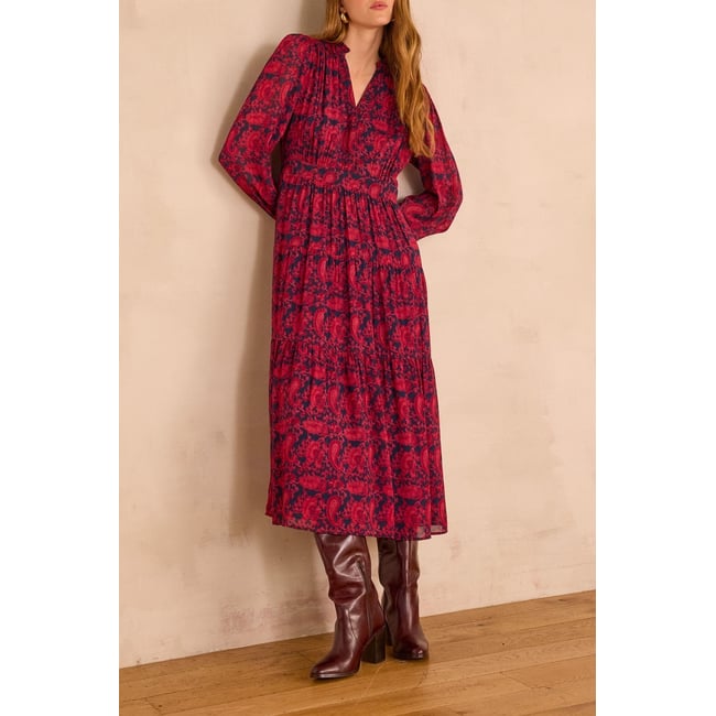 Robe RANIA imprimée rouge <span itemprop=