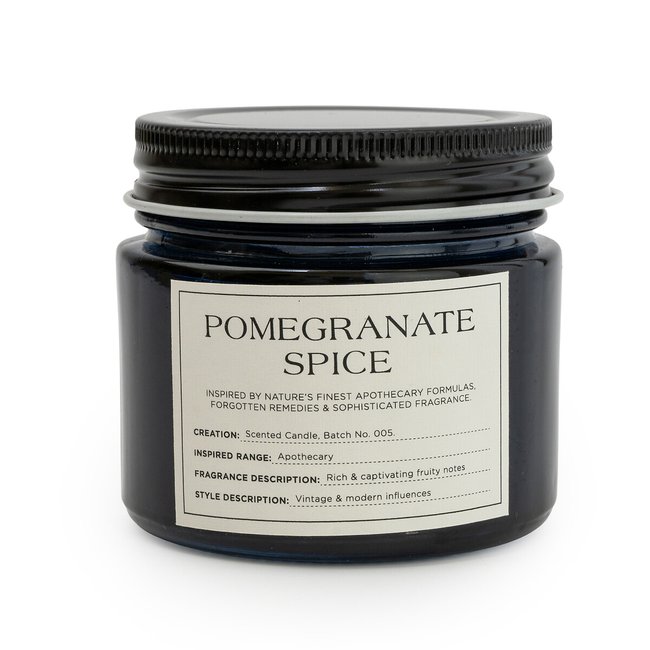 Apothecary Pomegranate Spice Candle, blue, SO'HOME
