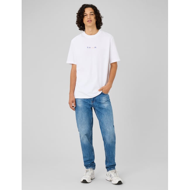 Jean relaxed 5 poches bleu foncé <span itemprop=