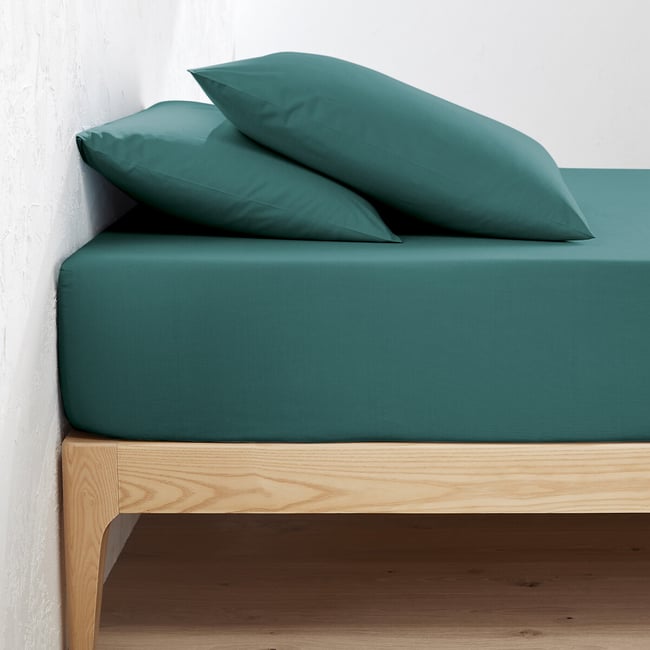 Drap-housse uni en percale de coton bio Scenario - LA REDOUTE INTERIEURS